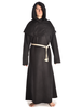 Mittelalter Mönchskutte Halzebier (Set) in Schwarz Frontansicht