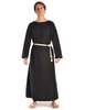 Mittelalter Mönchskutte Halzebier (Set) in Schwarz Frontansicht 2