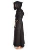 Mittelalter Mönchskutte Halzebier (Set) in Schwarz Seitenansicht
