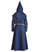 Mittelalter Mönchskutte Halzebier (Set) in Blau Rückansicht
