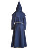 Mittelalter Mönchskutte Halzebier (Set) in Blau Rückansicht