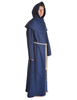 Mittelalter Mönchskutte Halzebier (Set) in Blau Seitenansicht