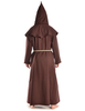 Mittelalter Mönchskutte Halzebier (Set) in Braun Rückansicht