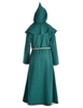 Mittelalter Mönchskutte Halzebier (Set) in Grün Rückansicht