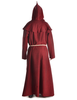 Mittelalter Mönchskutte Halzebier (Set) in Rot Rückansicht