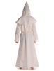 Mittelalter Mönchskutte Halzebier (Set) in Weiß Rückansicht 2