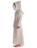 Mittelalter Mönchskutte Halzebier (Set) in Weiß Seitenansicht 2