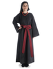 Mittelalter Kleid Sigune in Schwarz Frontansicht 2