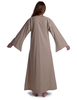 Mittelalter Kleid Sigune in Hanffarben Rückansicht