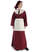 Mittelalter Kleid Sigune in Rot Frontansicht 4