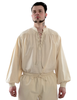 Mittelalter Schnürhemd Artus in Beige Frontansicht 2