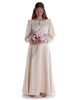 Mittelalter Bluse Gotelinde in Beige Frontansicht 2