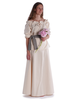 Mittelalter Bluse Gotelinde in Beige Frontansicht 4