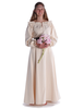 Mittelalter Bluse Gotelinde in Beige Frontansicht 7