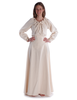 Mittelalter Bluse Gotelinde in Beige Frontansicht 9