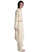 Wikinger Mantel Lurteun in Beige-Weiß Seitenansicht