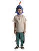 Mittelalter Kindertunika Maurin in Beige Frontansicht