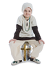 Mittelalter Kindertunika Maurin in Beige Frontansicht 6