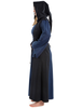 Mittelalter Kleid Liebgart in Blau-Schwarz Seitenansicht