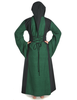 Mittelalter Kleid Liebgart in Grün-Schwarz Rückansicht
