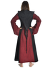 Mittelalter Kleid Liebgart in Rot-Schwarz Rückansicht 2