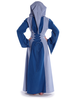 Mittelalter Kleid Liebgart in MISSING: royalblue-lightblue Rückansicht