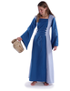 Mittelalter Kleid Liebgart in MISSING: royalblue-lightblue Frontansicht 5
