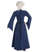 Mittelalter Kleid Amurfina in Blau Rückansicht