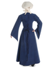 Mittelalter Kleid Amurfina in Blau Rückansicht