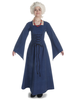 Mittelalter Kleid Amurfina in Blau Frontansicht
