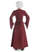 Mittelalter Kleid Amurfina in Rot Rückansicht