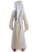 Mittelalter Kinderkleid Obilot in Beige-Weiß Rückansicht