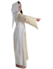 Mittelalter Kinderkleid Obilot in Beige-Weiß Seitenansicht