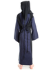 Mittelalter Kinderkleid Obilot in Blau-Schwarz Rückansicht
