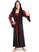 Mittelalter Kinderkleid Obilot in Rot-Schwarz Frontansicht