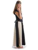 Mittelalter Rock Ginover in Schwarz-Beige Seitenansicht 2