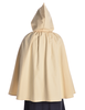 Mittelalter Umhang Virginal in Beige Rückansicht