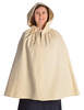 Mittelalter Umhang Virginal in Beige Frontansicht