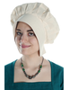 Mittelalter Haube Lunete in Beige Frontansicht 2