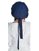 Mittelalter Haube Arnive in Blau Rückansicht