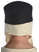 Mittelalter Kappe Reginbald beige (Set) in Beige-Schwarz Rückansicht