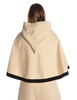 Mittelalter Pelerine Gerutha in Beige Rückansicht