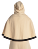 Mittelalter Pelerine Gerutha in Beige Rückansicht 2