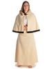 Mittelalter Pelerine Gerutha in Beige Frontansicht 4
