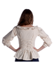 Mittelalter Bluse Hilde in Beige Rückansicht
