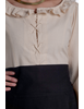 Mittelalter Bluse Hilde in Beige Detailansicht