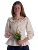 Mittelalter Bluse Hilde in Beige Frontansicht