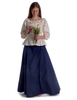 Mittelalter Bluse Hilde in Beige Frontansicht 2