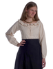 Mittelalter Bluse Hilde in Beige Frontansicht 3