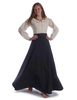 Mittelalter Bluse Hilde in Beige Frontansicht 5